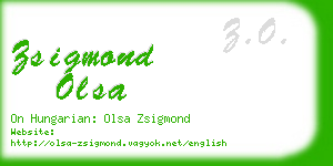 zsigmond olsa business card